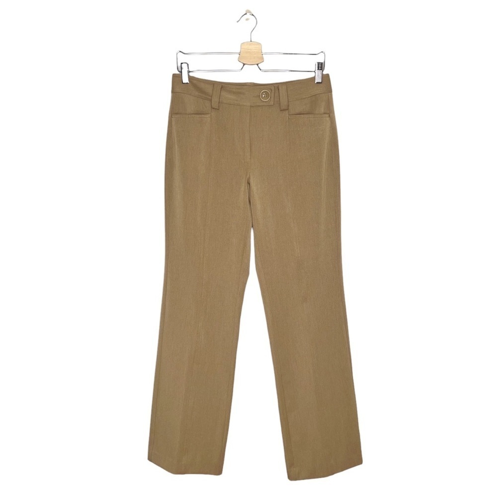 NWT Talbots Vintage Tan Straight Leg Stretch Slacks Pants